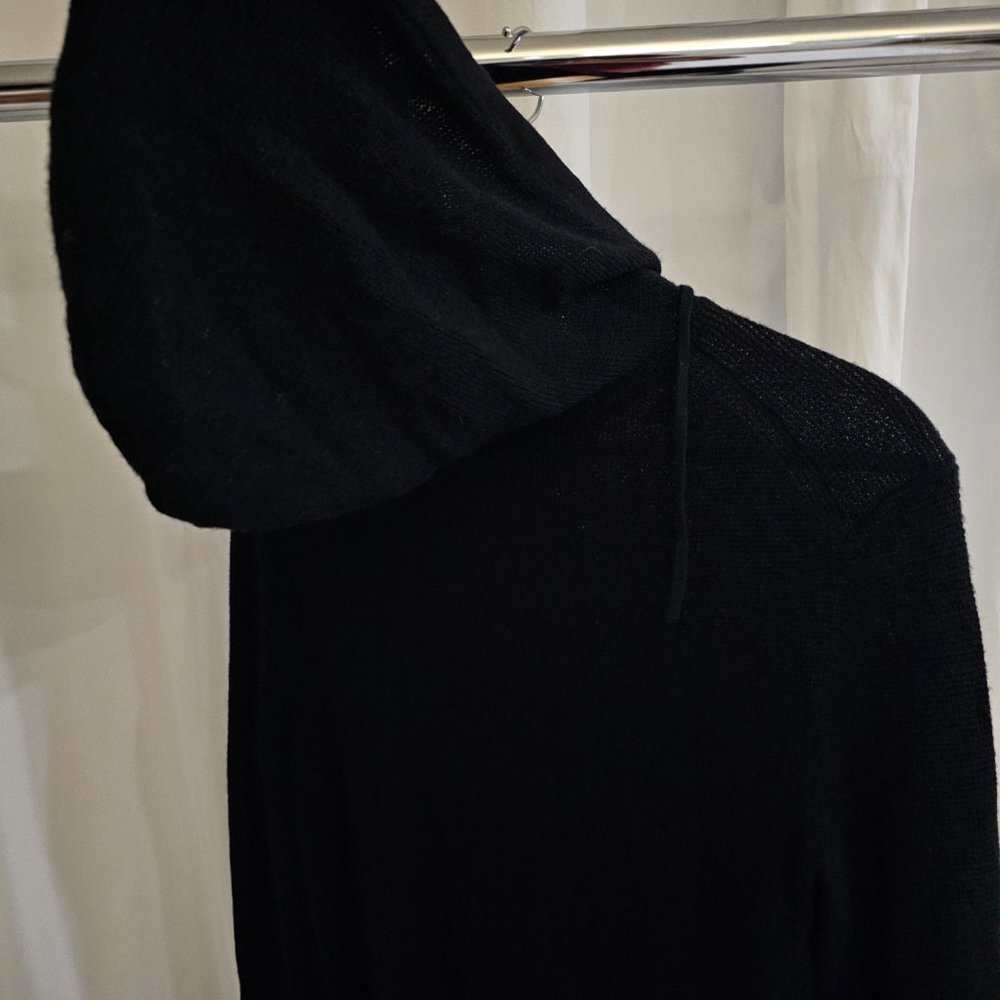 AllSaints Men's Black Ivar 100% Merino Long Sleeve Hoodie size XS - Picture 14 of 16